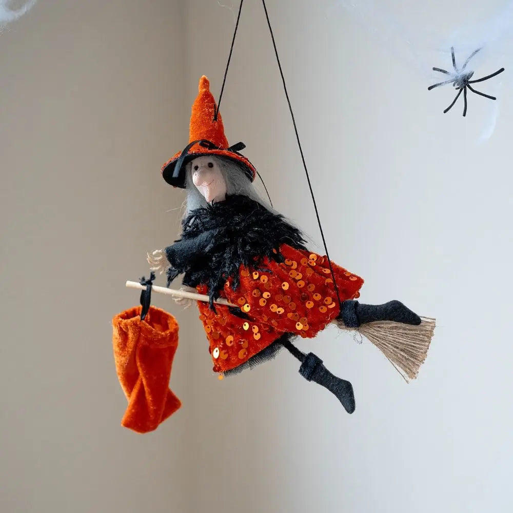 Halloween Hanging Witch Ghost Pumpkin Decorations – 2pc Set