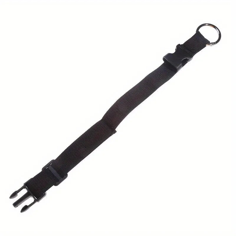 Black Nylon Luggage Strap – Anti-Theft Gripper & Handbag Clip