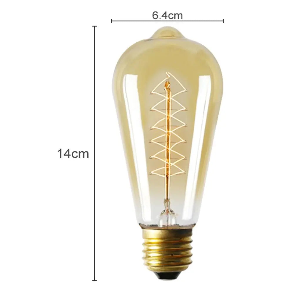 E27 40W Vintage Edison Filament Bulb – Antique Retro Glass Lamp