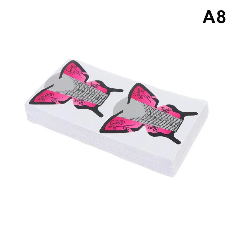 100Pcs Gel Nail Extension Builder Forms – French Nail Art Molds