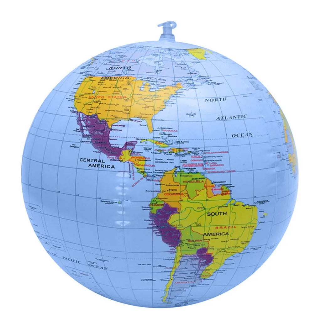 90CM Inflatable Earth Globe Beach Ball – Kids Geography Toy