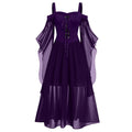 Women's Plus Size Medieval Witch Gothic Halloween Dress