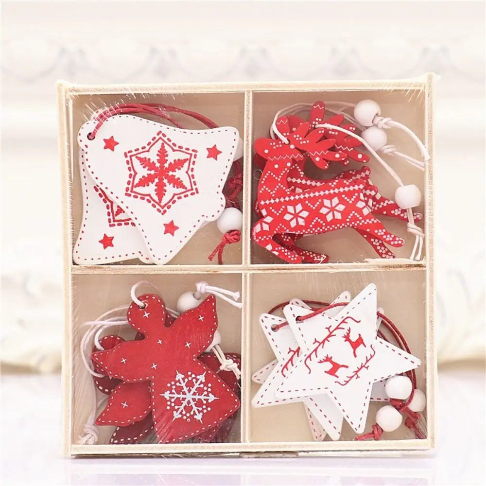 Wooden Christmas Ornaments – Gingerbread Man & Gnome Pendants