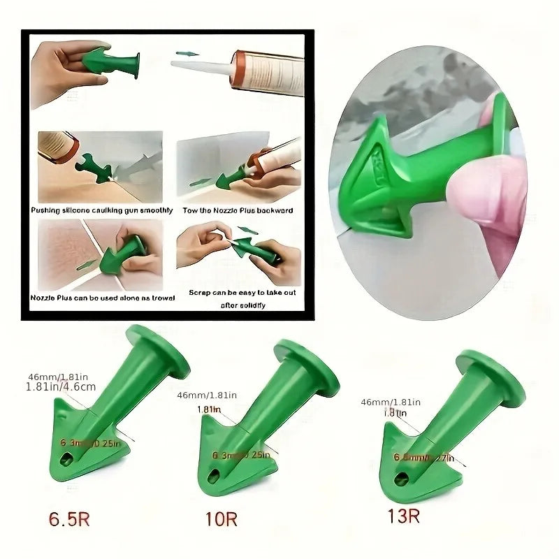 Silicone Caulking Nozzle Set – Pointed Grout & Seam Tool