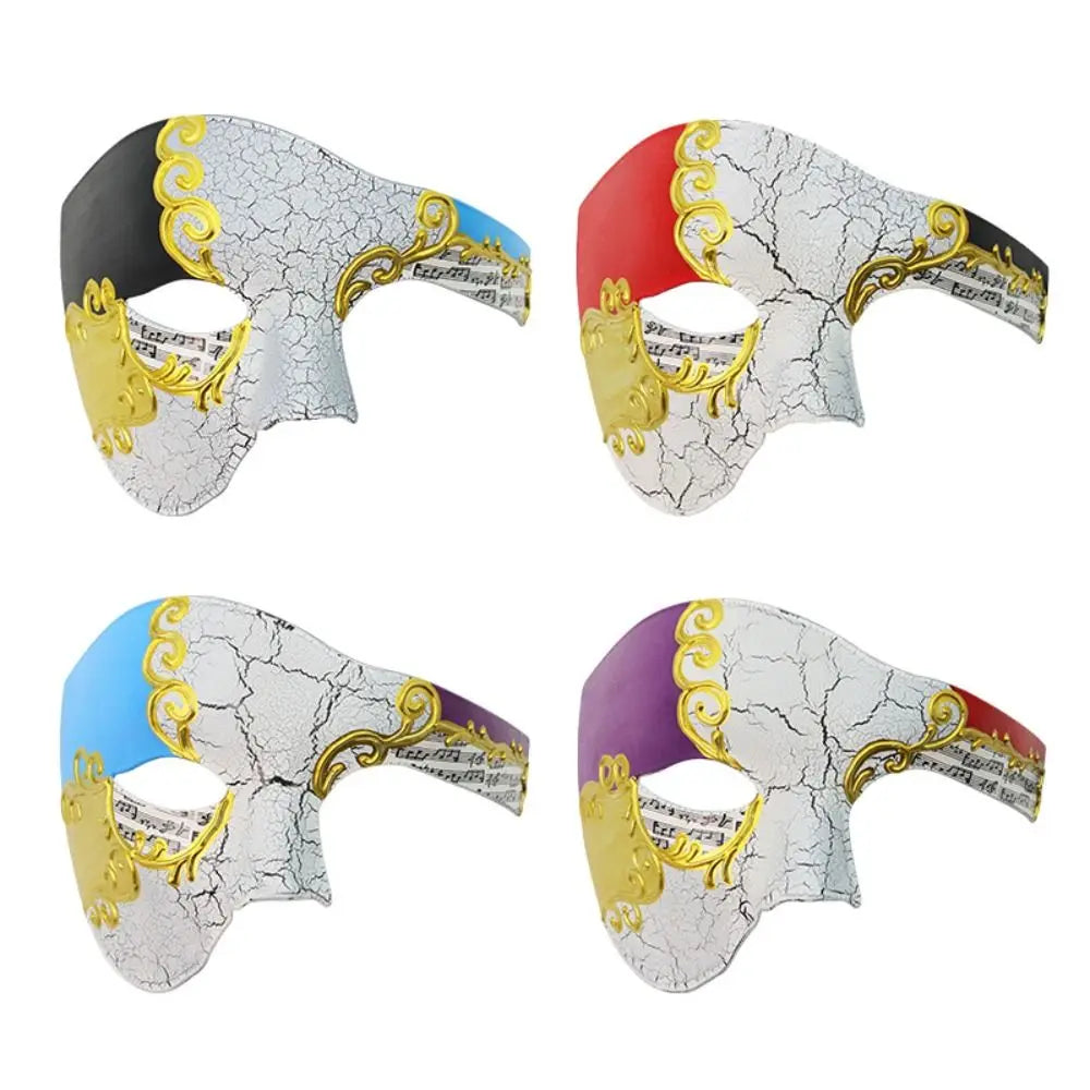 Venetian Half Face Masquerade Mask Men – Phantom Style