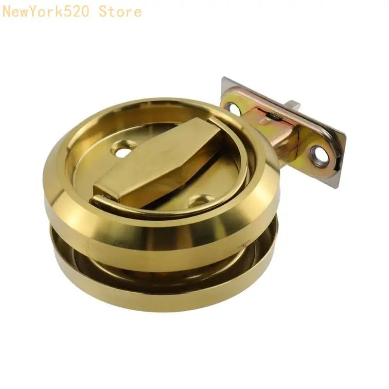 Round Recessed Sliding Door Lock Stainless Steel Pull Handle