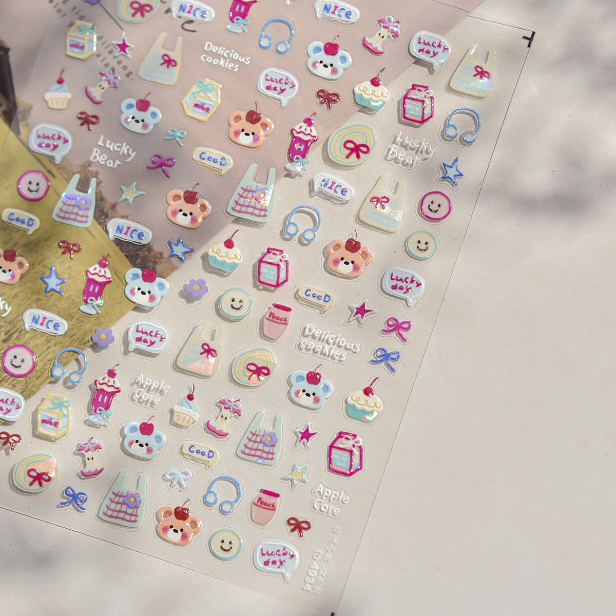 Summer Jelly Nail Stickers – Fruit, Bow & Flower Decals
