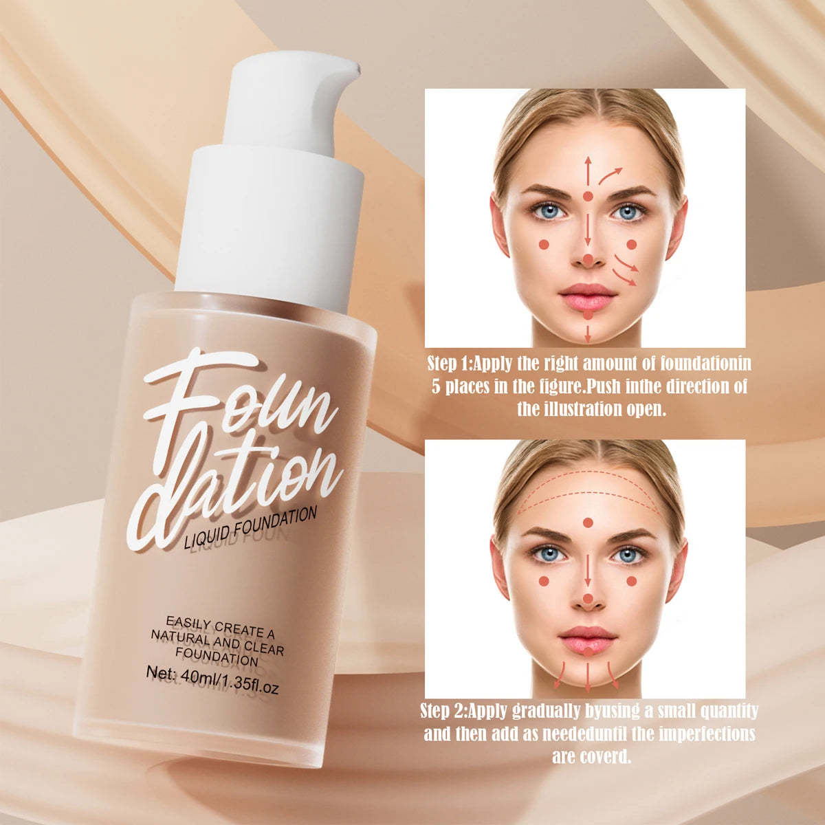 OREADEX Matte Liquid Foundation – Waterproof Full Coverage