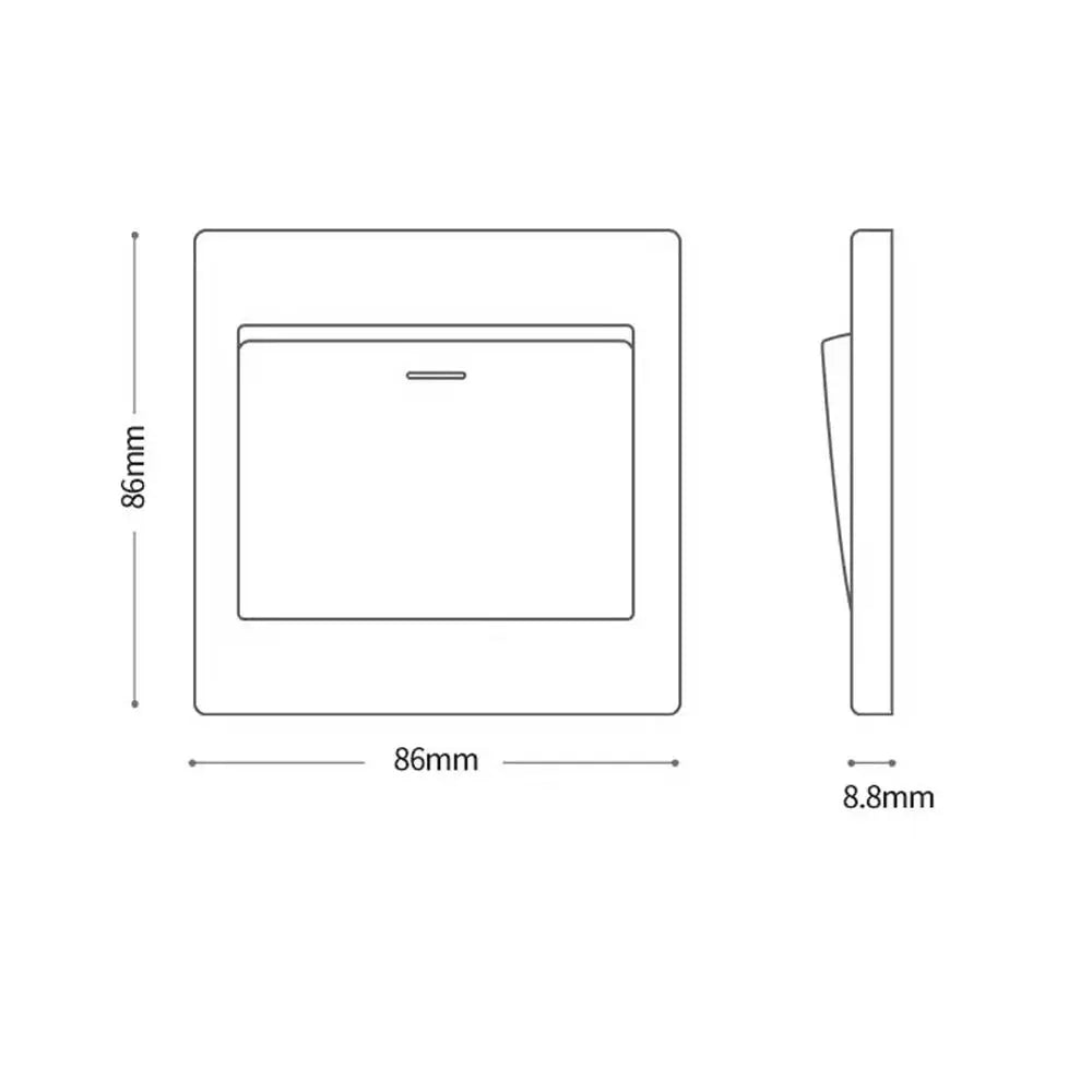 1–4 Gang Wall Light Switch Panel with Fluorescent Indicator