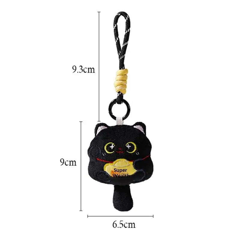 Lucky Cat Plush Keychain Pendant – Maneki Neko Mascot Doll Gift