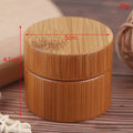 Bamboo & Glass Refillable Cosmetic Cream Jar – Empty Container