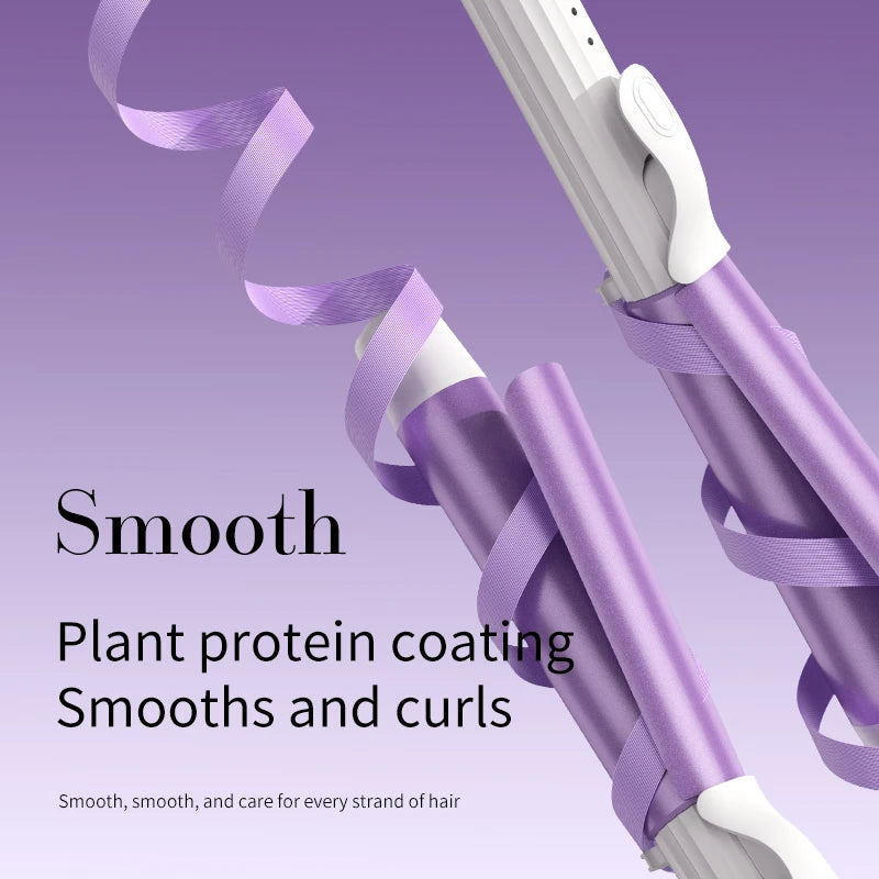 Rotating Ceramic Curling Iron 25/28/32mm – Adjustable Temp