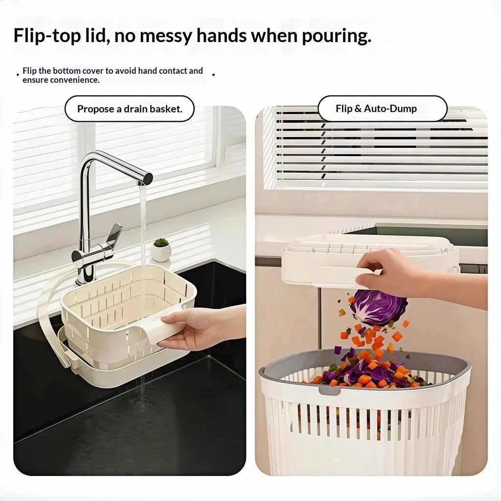 Foldable Sink Strainer Basket – Hanging Faucet Colander Filter