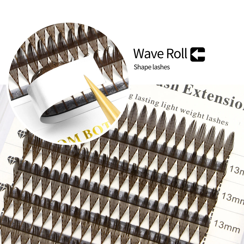 XIUSUZAKI Brown Premade Fan Volume Eyelash Extensions