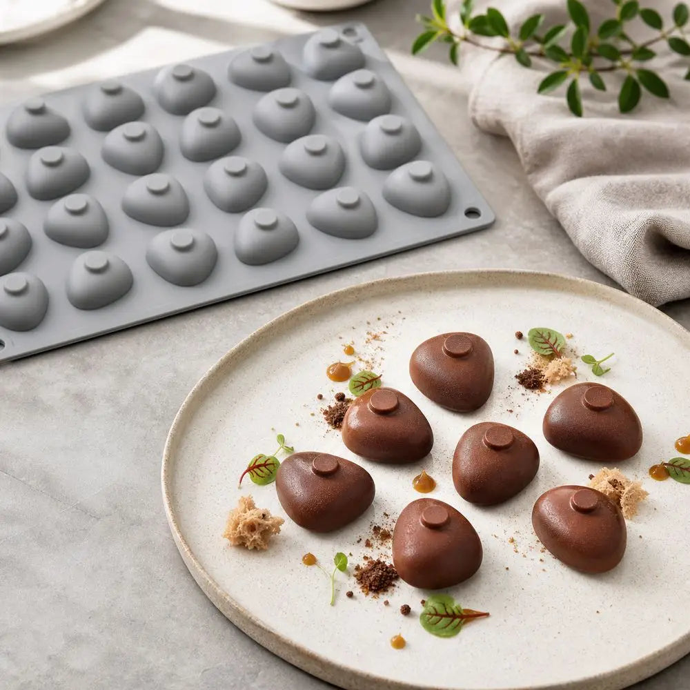 28-Pc Cobblestone Silicone Mold – Food Grade Baking & Chocolate