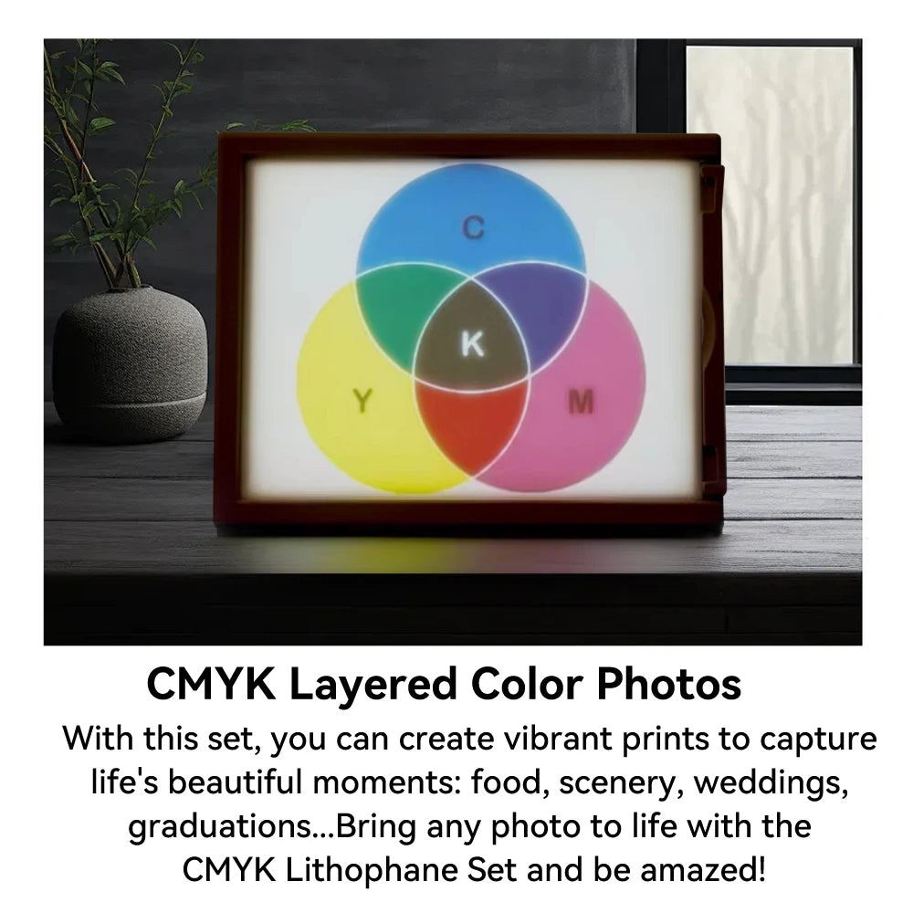 CMYK LED Backlight Panel for Bambu Lab Lithophane 3D Prints