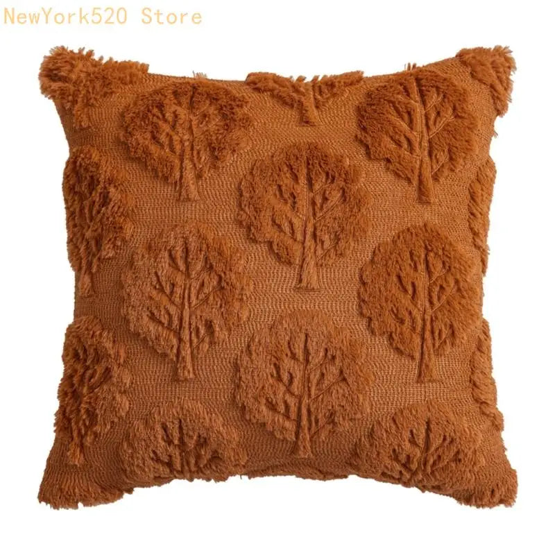 Soft Plush Pillowcase 3D Foliage Texture 45x45cm Home Décor