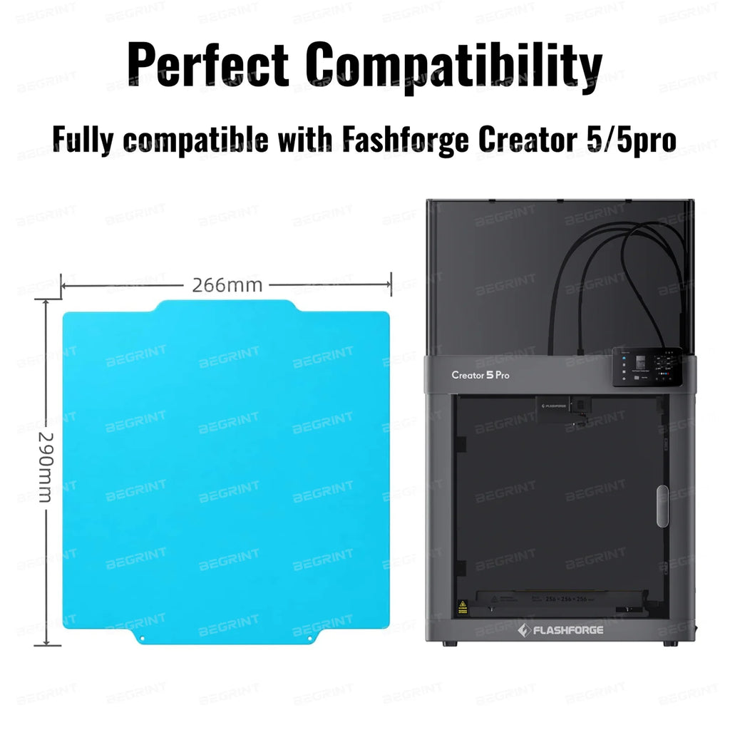 Dual-Sided Magnetic Build Plate for Flashforge Creator 5/5Pro