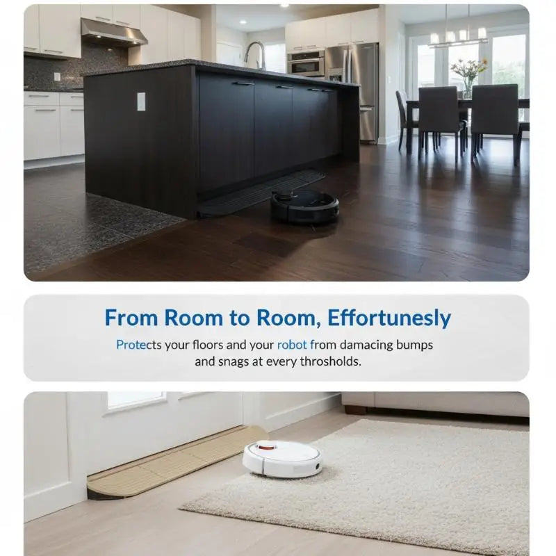 Robot Vacuum Threshold Ramp Strip – Non-Slip Step Climbing Pad
