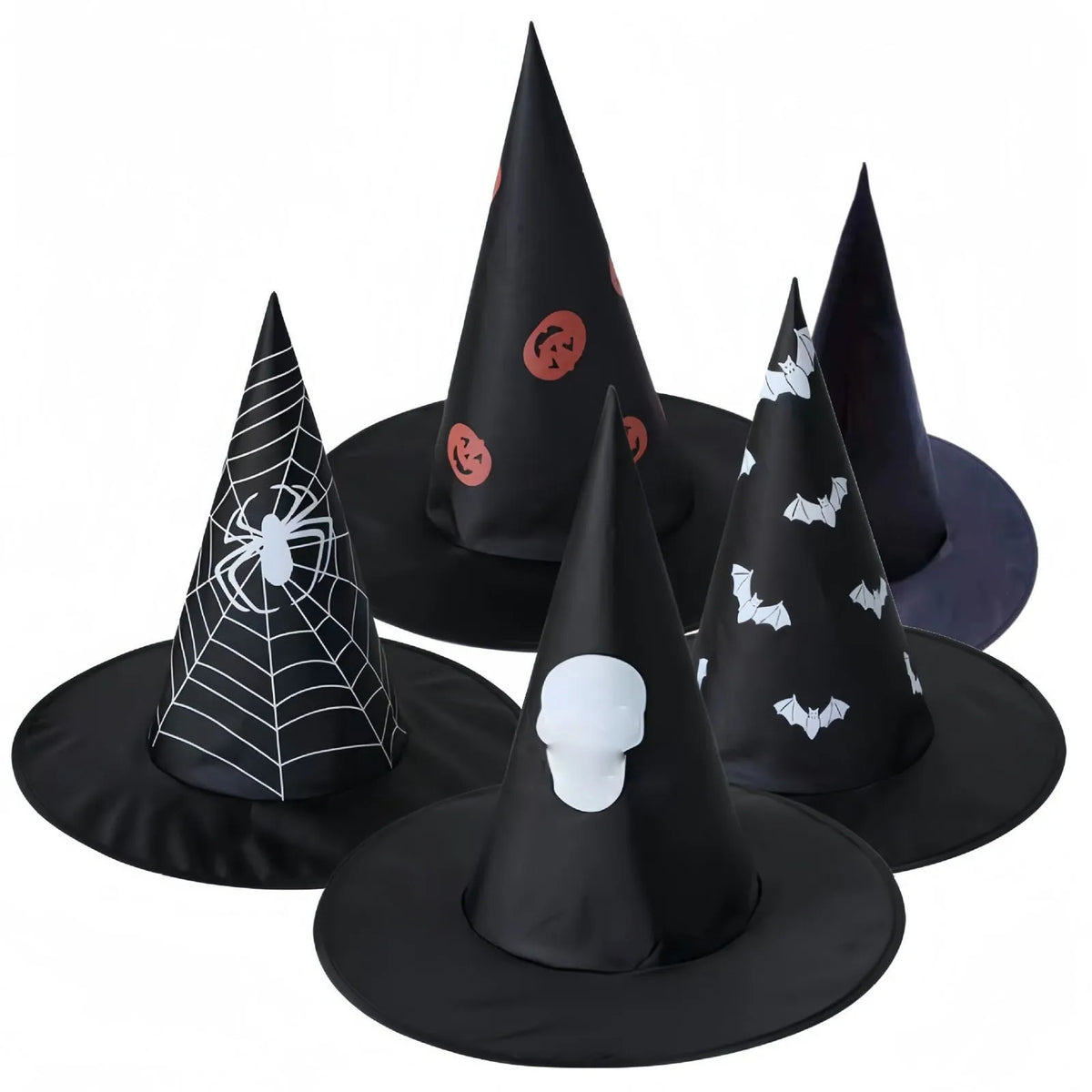 Halloween Witch Hat Black Wizard Cap – Kids & Adults Costume