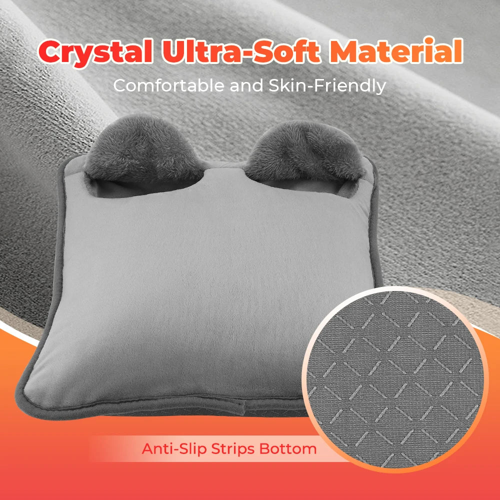 Electric Foot Warmer 4-Level Heated Pad – Soft & Washable