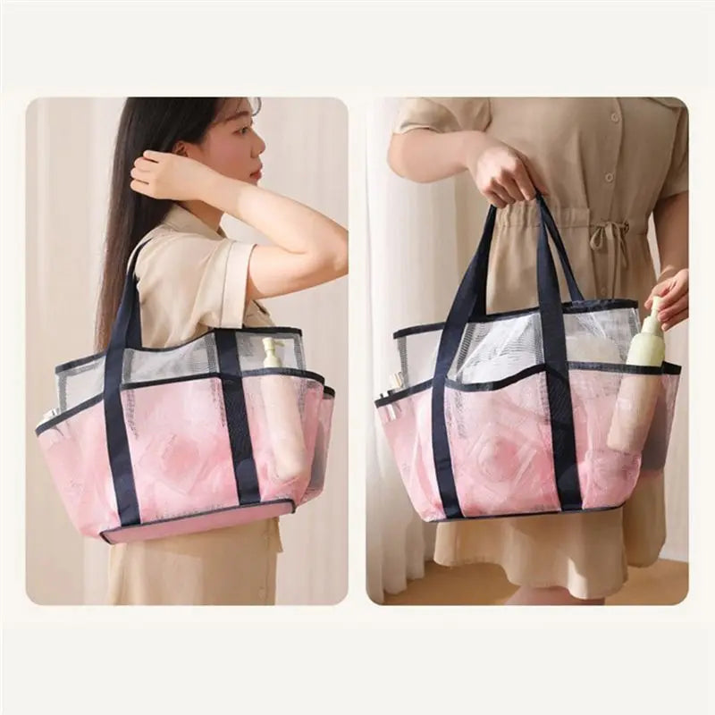 Foldable Mesh Beach Bag – Large Capacity Portable Tote