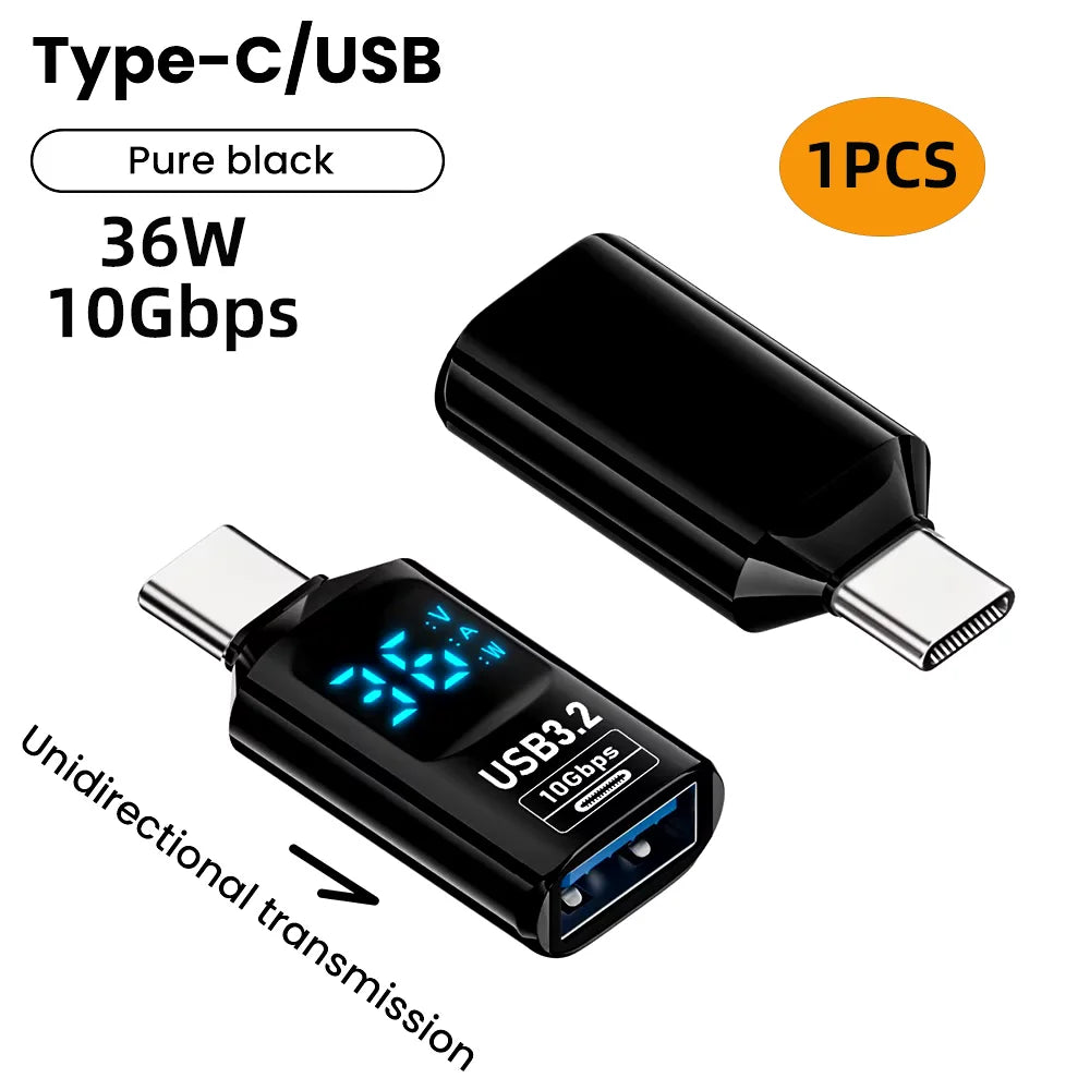 USB 3.2 Digital Display Adapter 10Gbps USB-A to USB-C Converter