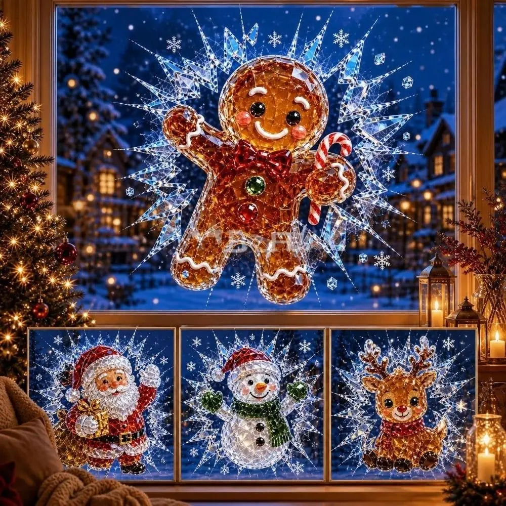 3D Christmas Window Clings – Reusable PVC Static Cling Decals