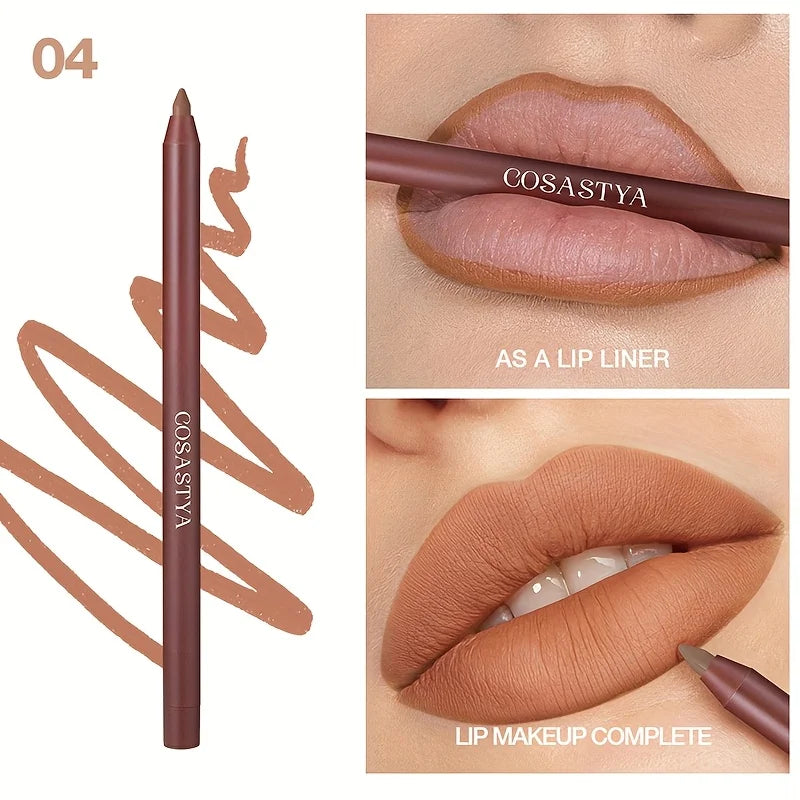 VIBE 6-Shade Waterproof Matte Lip Liner – Long-Lasting