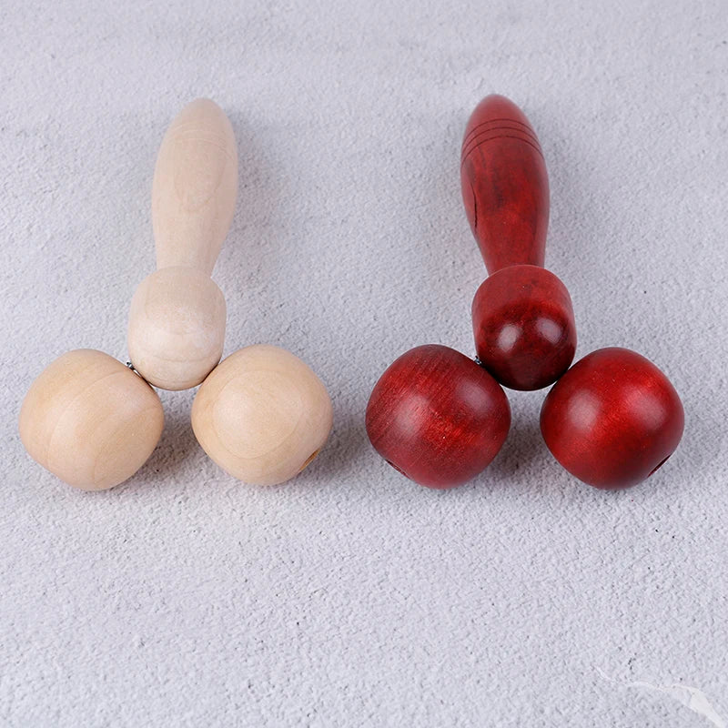 Wooden Face & Neck Roller Massager – Natural Wood Tool