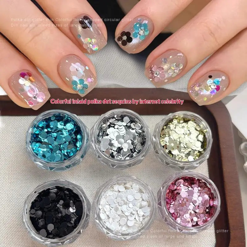 Mini Heart Nail Glitter Sequins – Colorful Sparkling Nail Art Charms