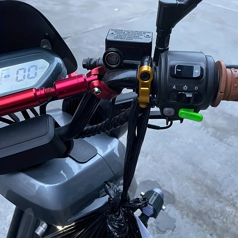 Universal Motorcycle Handlebar Hook – Aluminum Alloy Helmet Holder