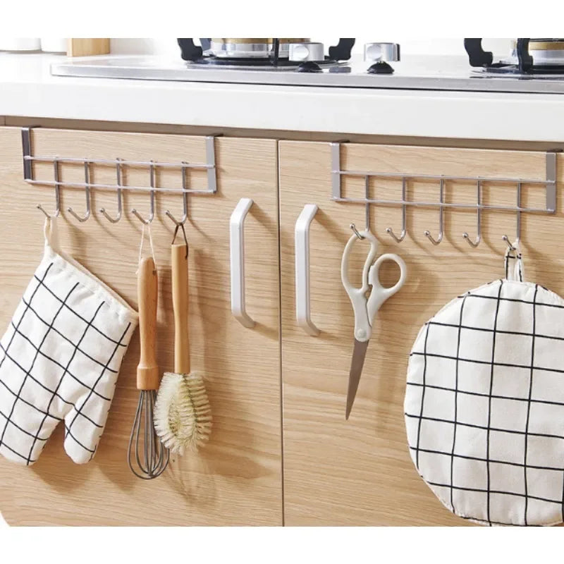 Stainless Steel Over-Door Double Hook – No-Drill Organizer