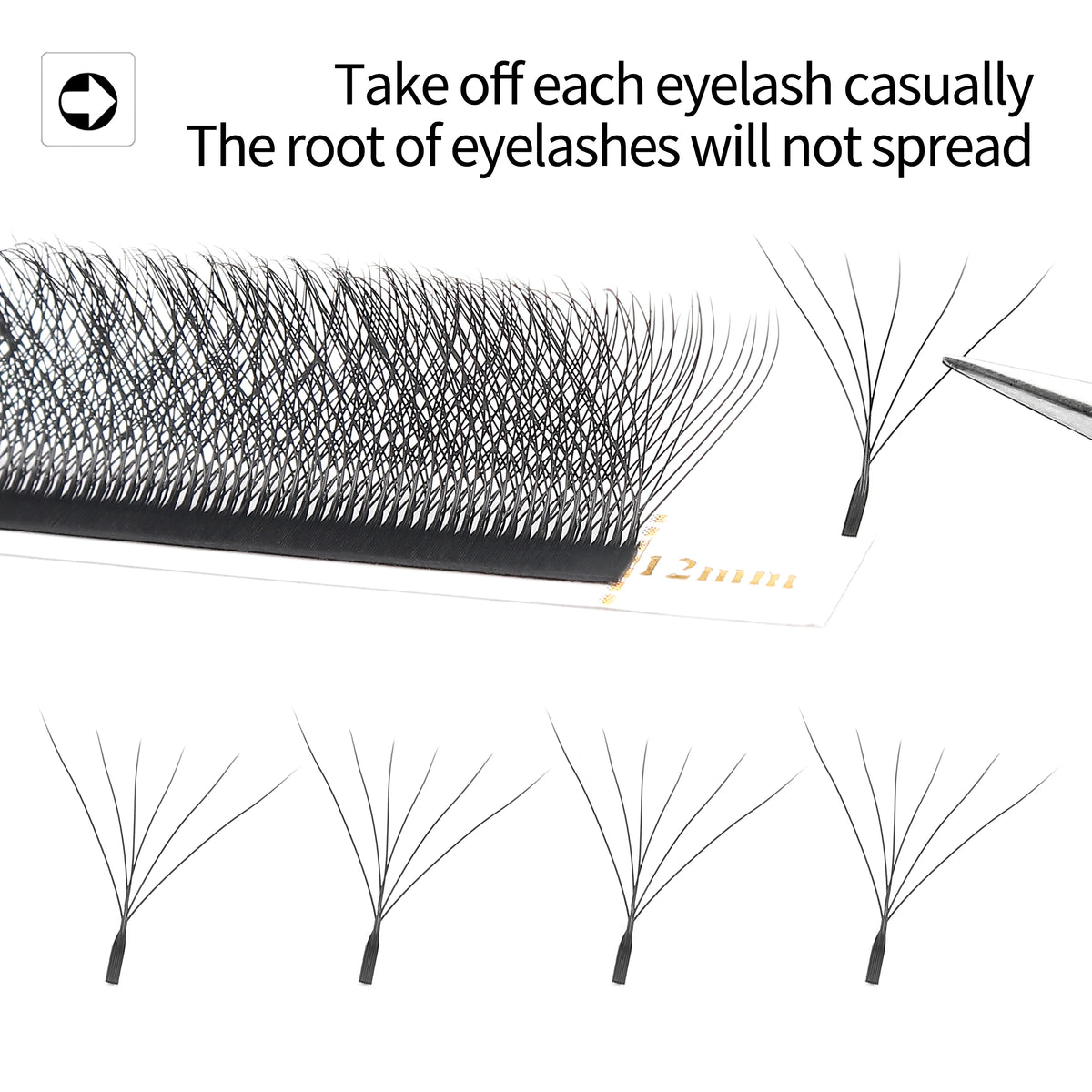 XIUSUZAKI W Bloom Premade Fan Lash Extensions 2D–8D YY