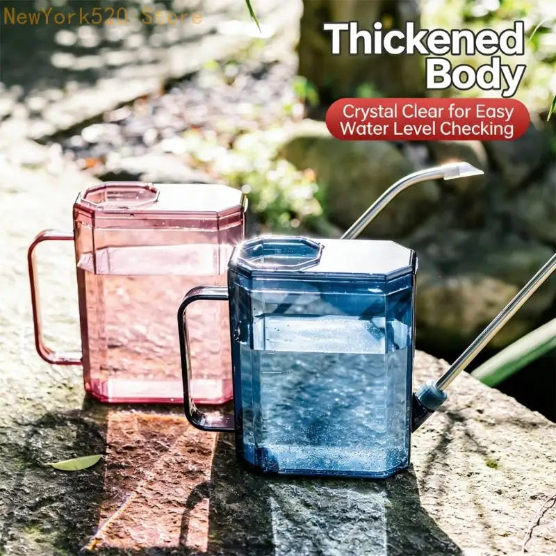 Clear Long Spout Watering Can with Visible Scale for Plants