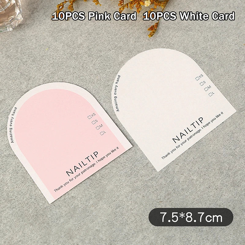 20-Sheet Nail Art Display Cards | Manicure Packaging Props
