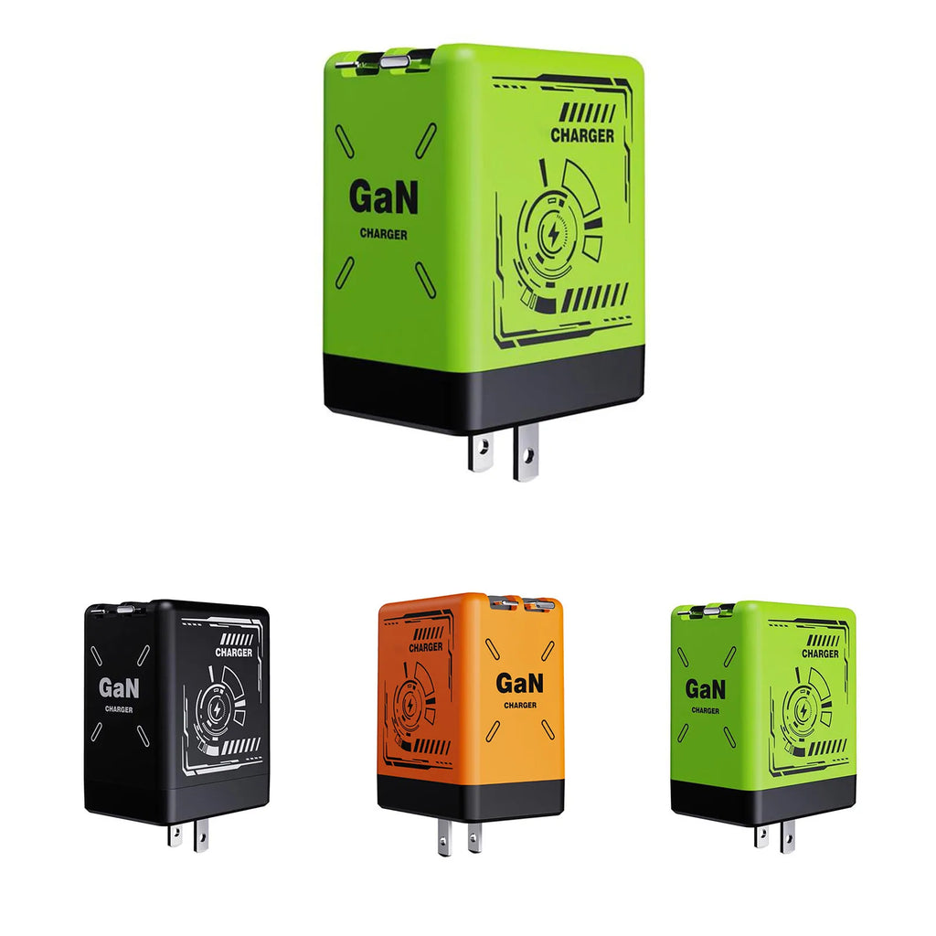GaN 2-in-1 USB-C Fast Charger with Retractable Cable