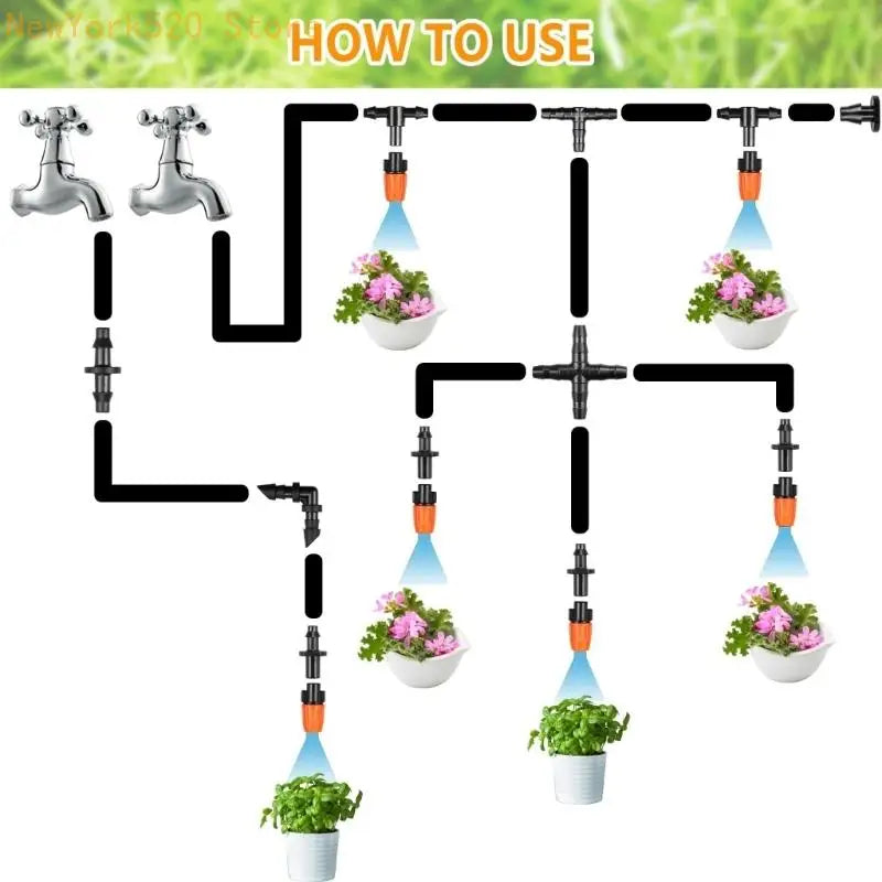 130-Pc Drip Irrigation Fitting Kit for 1/4" Drip Line