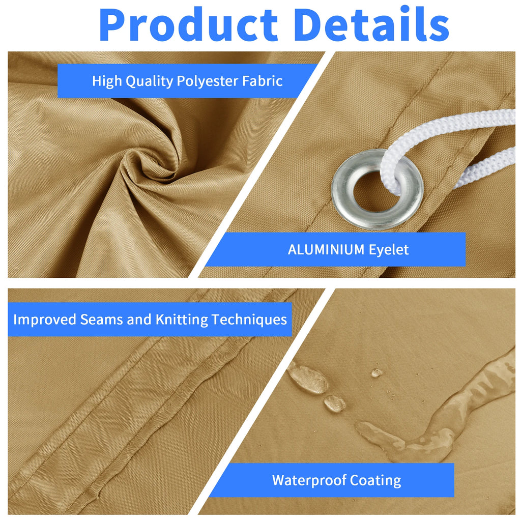 Waterproof Sun Shade Sail Canopy with Grommets – UV Block Tarp