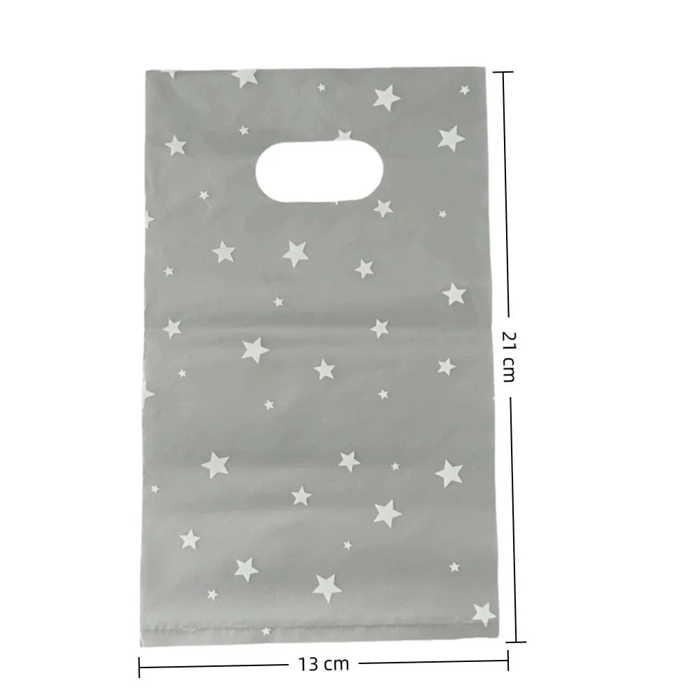 10-Pack Frosted Bowknot Self-Sealing Gift Bags 13×21cm