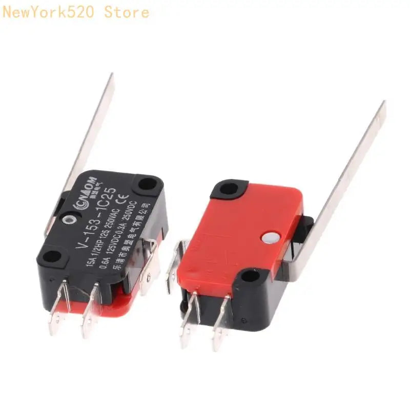 10-Pack V-153-1C25 SPDT Micro Limit Switches – Hinge Lever