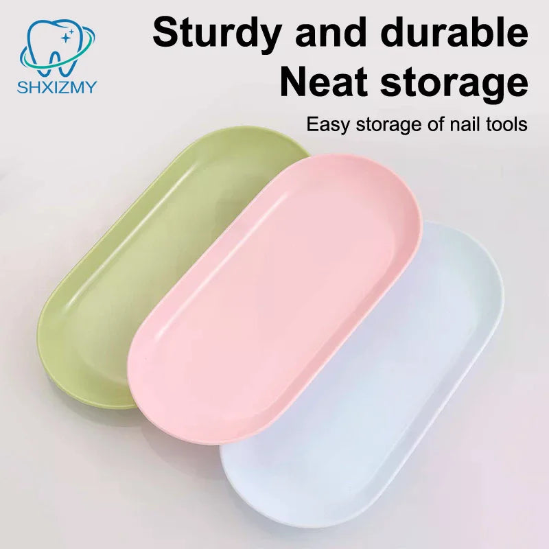 Oval Nail Art Storage Tray – Manicure Tool Organizer
