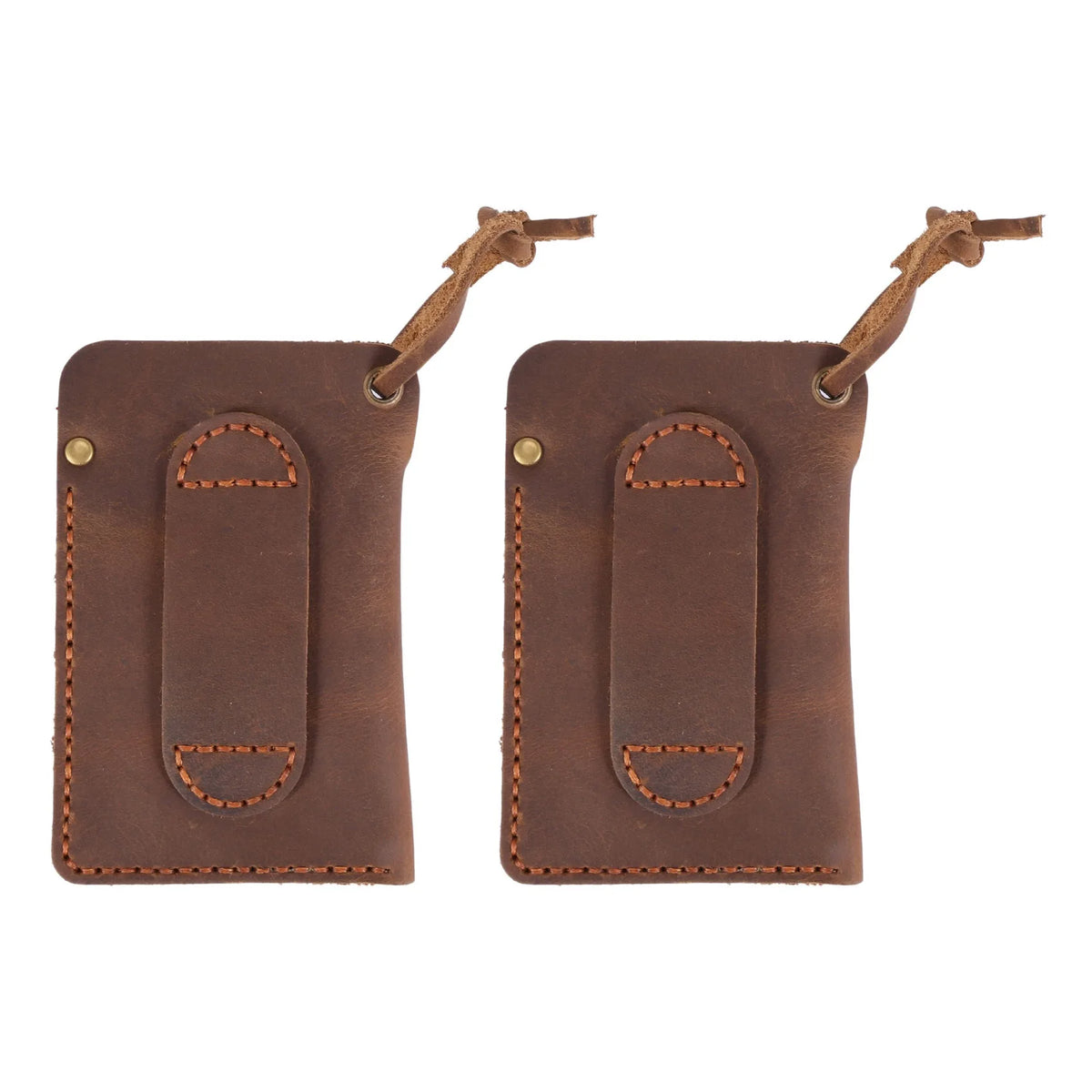 Handmade EDC Leather Sheath Organizer Slip Pouch 2-Pack