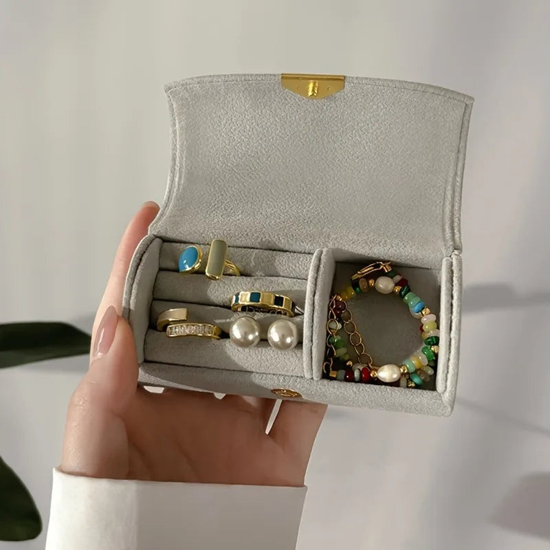 Premium Velvet Jewelry Storage Box – Portable & Gift-Ready