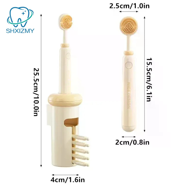 Double-Sided Tongue Scraper Set with Holder & 5 Heads