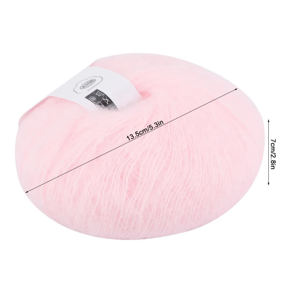 Soft Mohair Knitting Kit – Wool Yarn & Crochet Hook Set