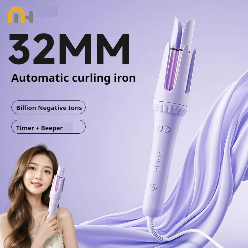 32MM Automatic Curling Iron – Ionic, Anti-Scald & Auto Shut-Off