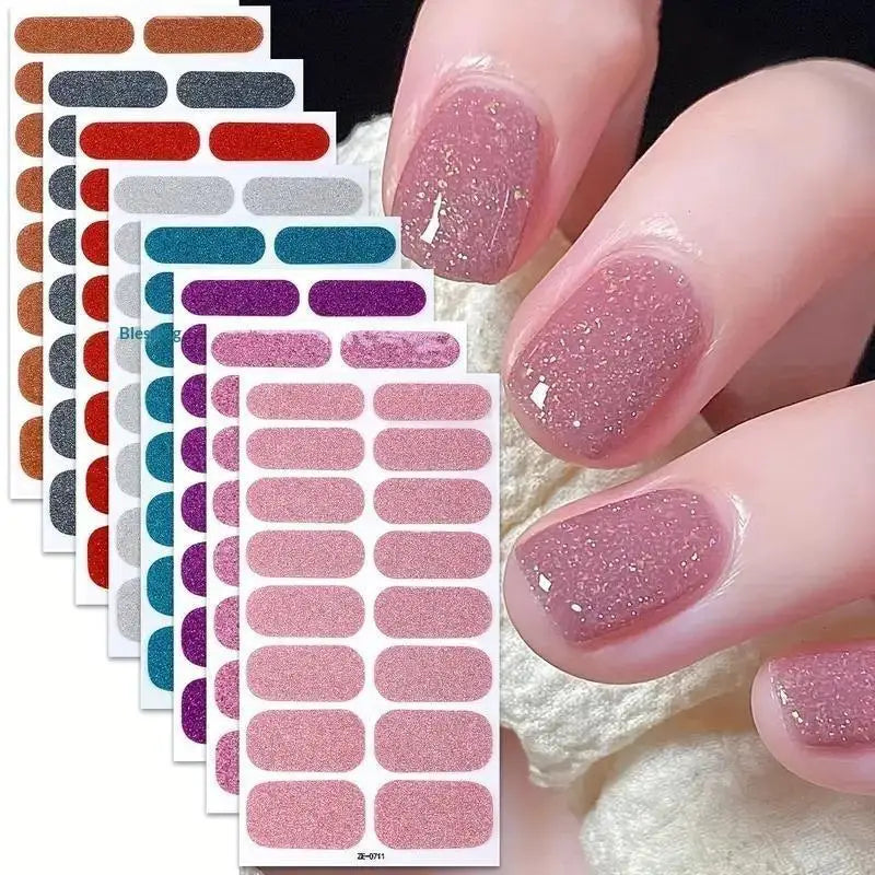 Glitter Self-Adhesive Nail Polish Strips – DIY Nail Wraps