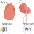 Bath Exfoliating Glove & Mesh Loofah Body Scrubber Set