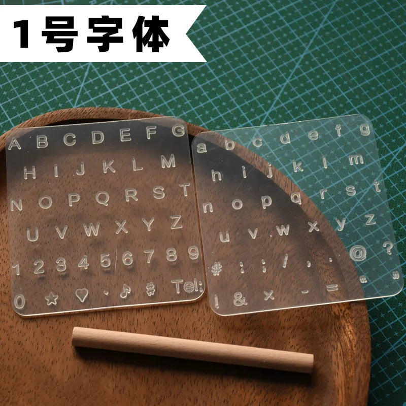 Transparent Letter Punch Steel Stamp – DIY Leather Crafting Tool